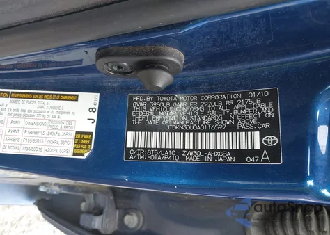 2010 Toyota Prius Iv from USA, damaged, VIN JTDKN3DU0A0116597